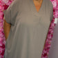 Lange Jurk Summer Taupe Maat 48 t/m 54-56