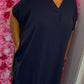 Lange Jurk Summer Donker Blauw Maat 48 t/m 54-56