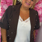 Colbert PofMouw Bruin Plus size Maat 46 t/m 52-54
