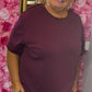 Comfy Set Strass Korte Broek Bordeaux Plus Size maat 46 t/m 52