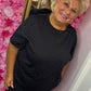 Comfy Set Strass Korte Broek Zwart Plus Size maat 46 t/m 52