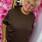 Comfy Set Strass Korte Broek Bruin Plus Size maat 46 t/m 52