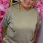 Comfy Set Strass Korte Broek Taupe Plus Size maat 46 t/m 52