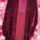Kimono Pali Bordeaux-Rood Plus size Maat 48 t/m 56