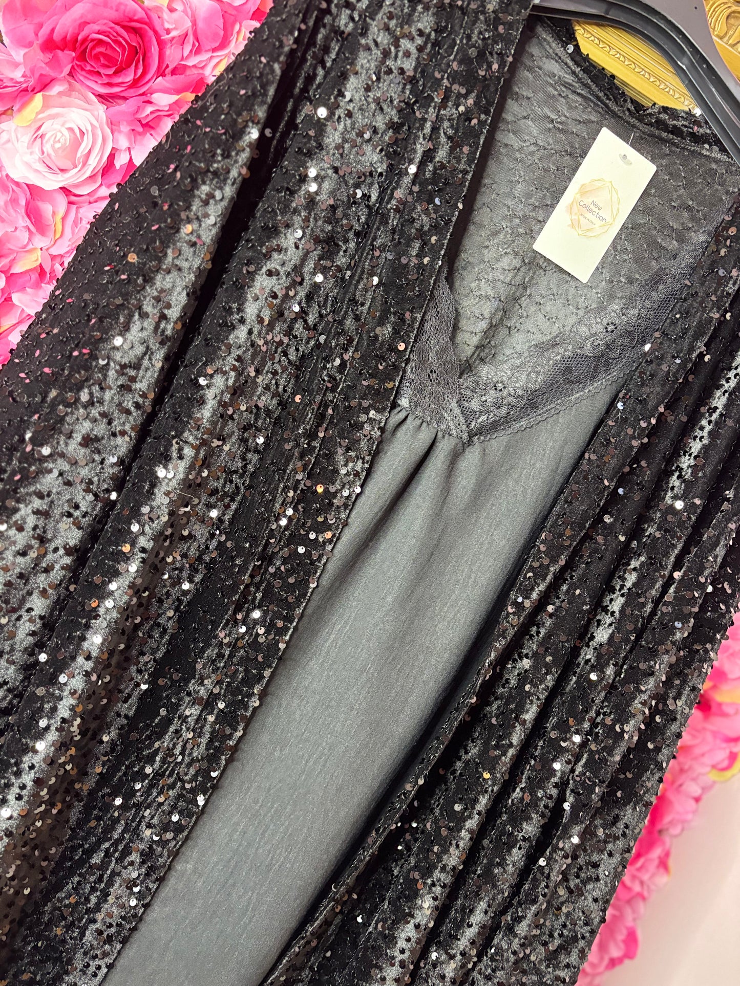 Kimono Pali Zwart Plus size Maat 48 t/m 56