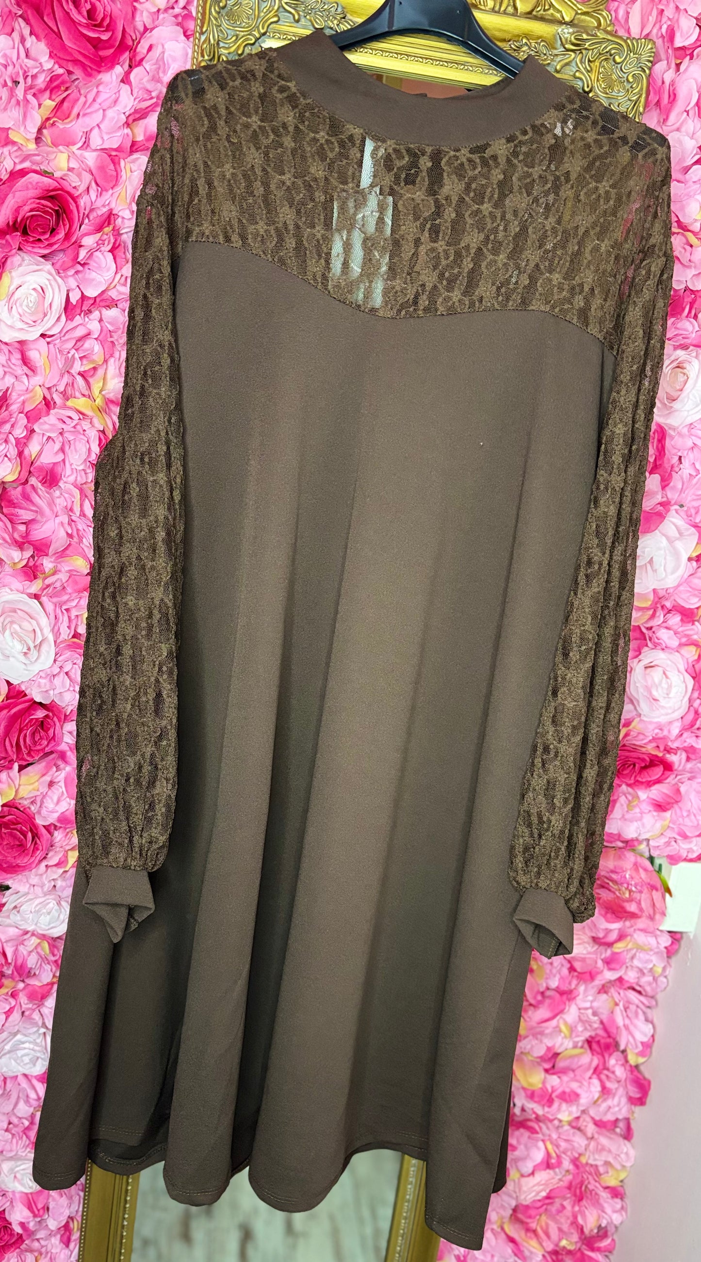 Jurk-Tuniek Charlie Bruin Maat 48 t/m 56