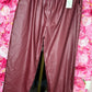 Tregging Leather Look Bordeaux Plus Size Maat 48 t/m 54