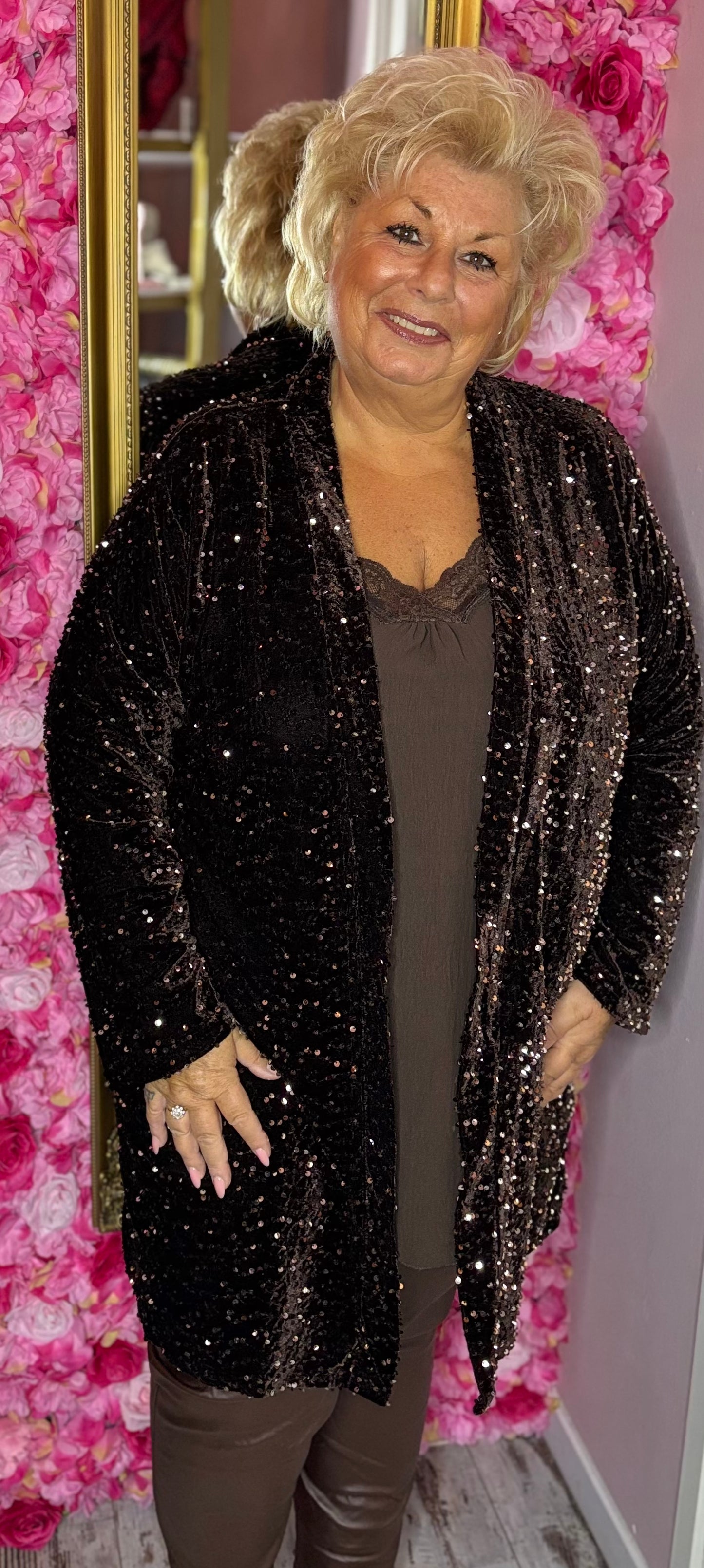 Kimono Pali Bruin Plus size Maat 48 t/m 56