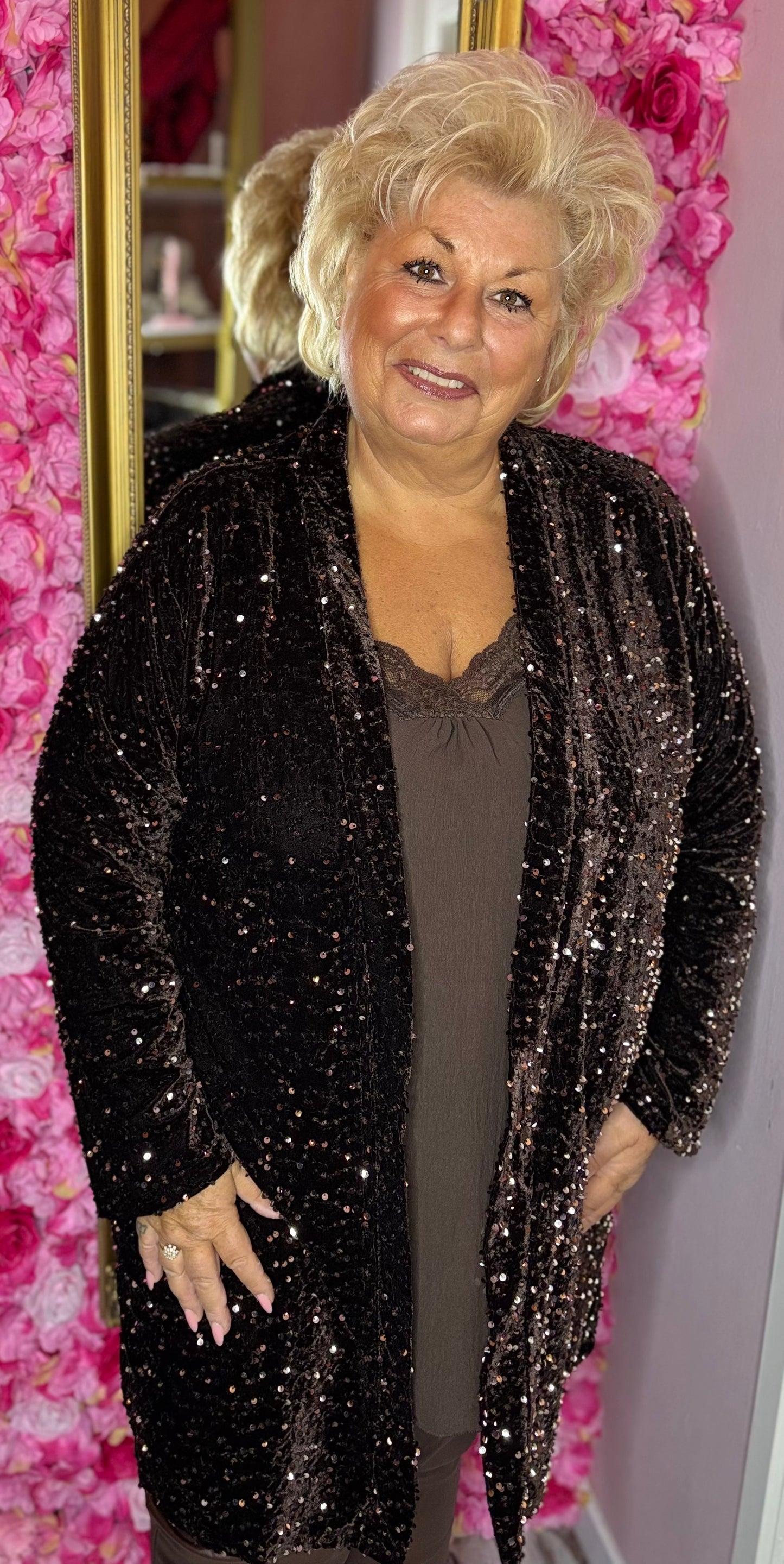 Kimono Pali Bruin Plus size Maat 48 t/m 56