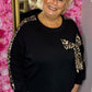Trui Panter Bow Zwart Plus Size Maat 46 t/m 54