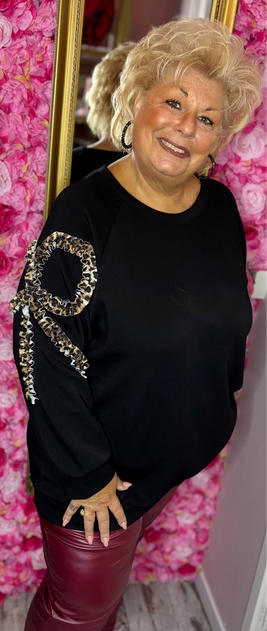 Trui Jungle Zwart Plus Size Maat 46 t/m 54