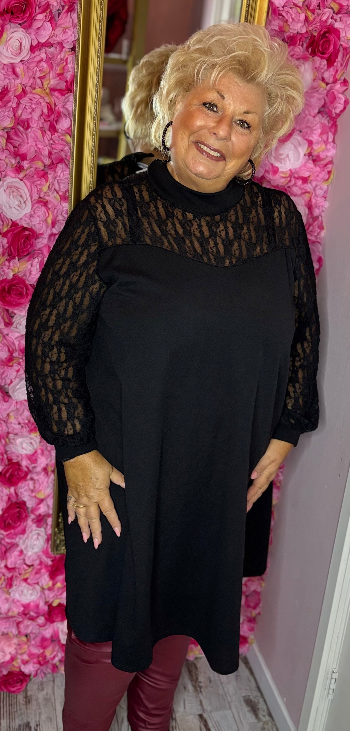 Jurk-Tuniek Charlie Zwart Maat 48 t/m 56