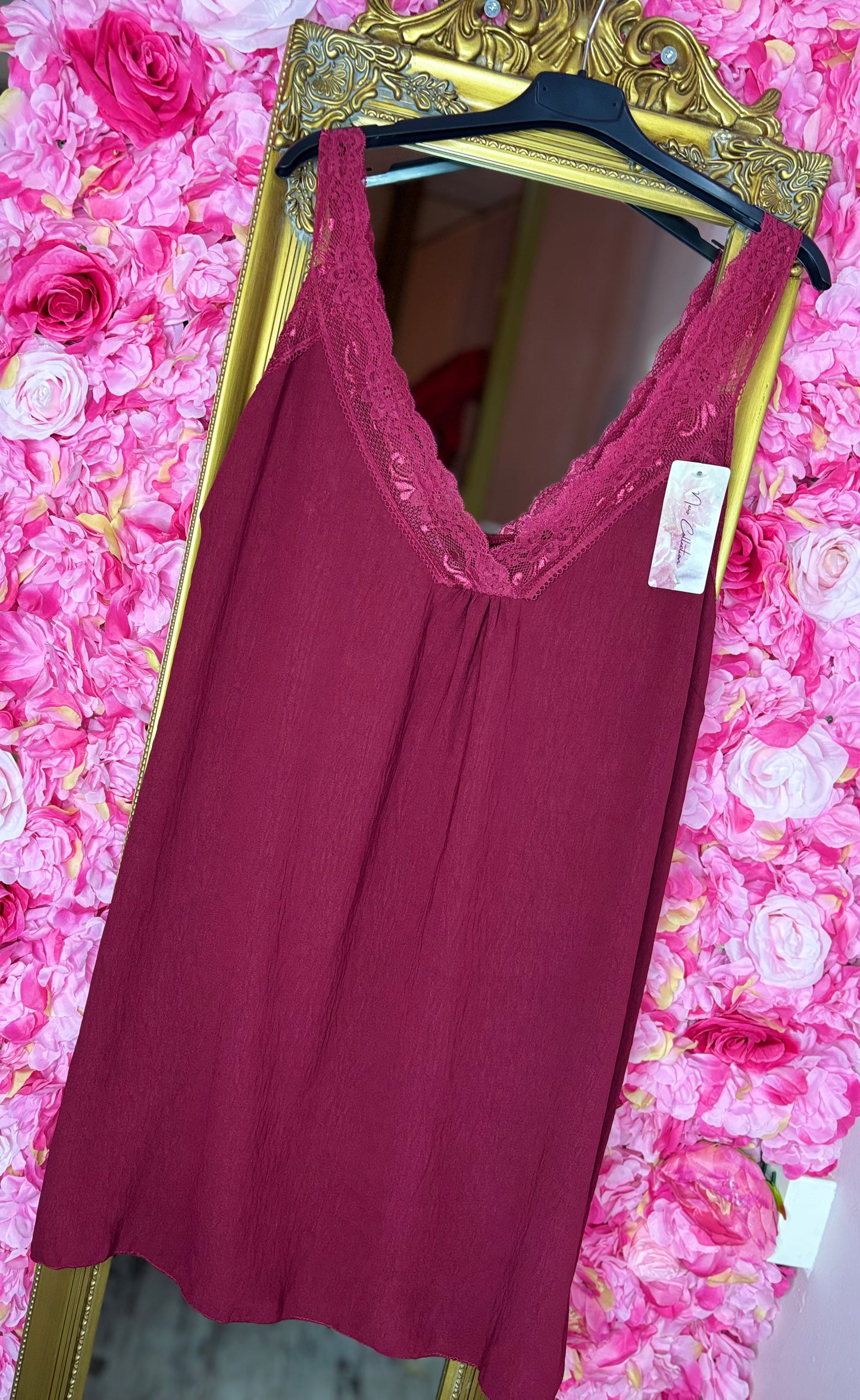 Top Chique Bordeaaux Plus Size Maat 46 t/m 52