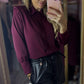 Blouse Shoulder Bordeaux tot Maat 42