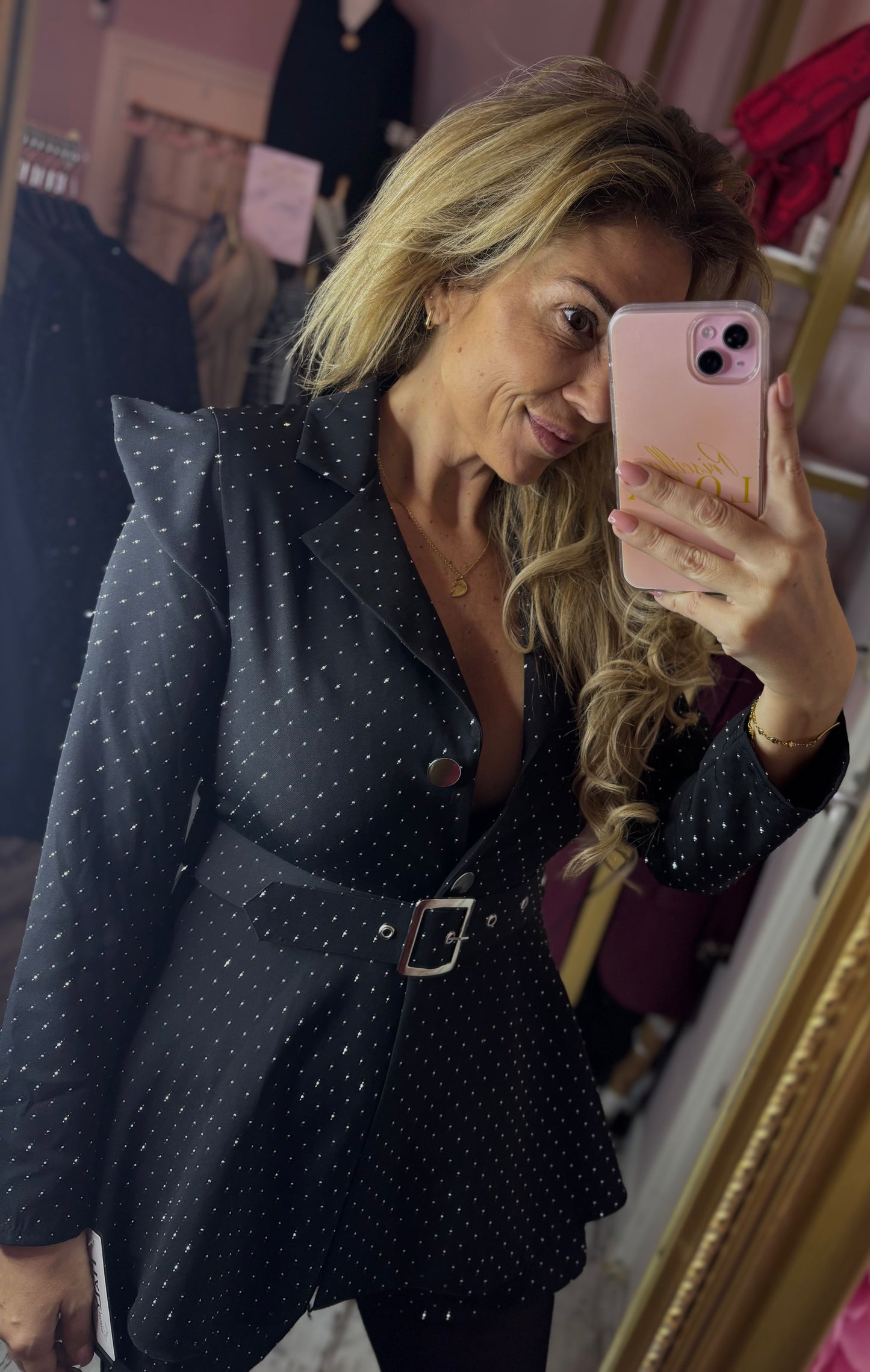 Jumpuiste/Jurk Musthave Zwart Shine Plus Size tot maat 40