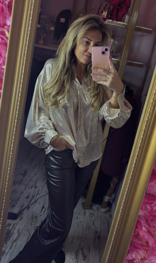 Blouse Joey Goud  tot Maat 44