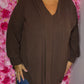Blouse Eva Bruin Plus Size maat 48 t/m 54