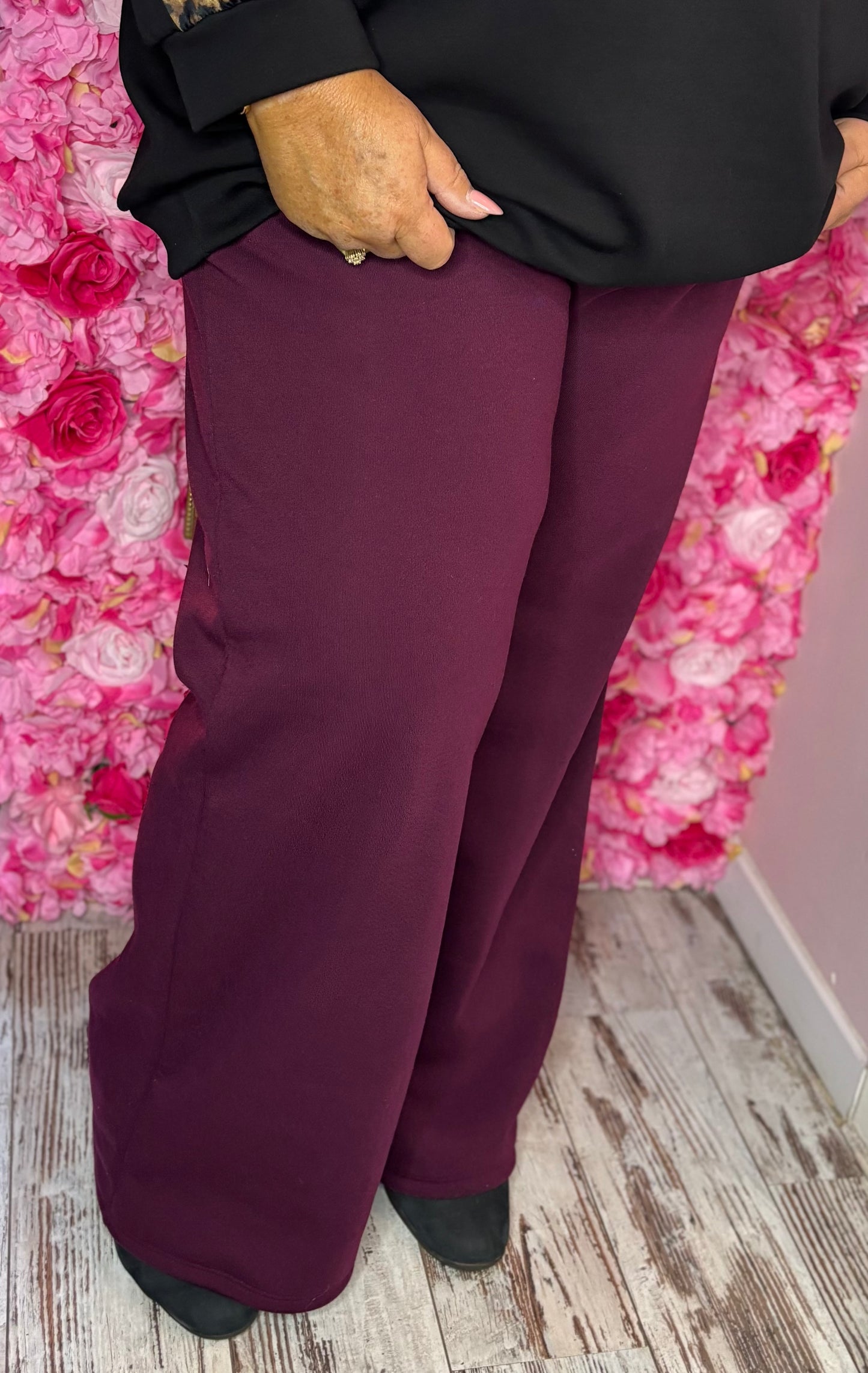 Broek Tall Jogging Bordeaux Plus Size maat 50 t/m 56