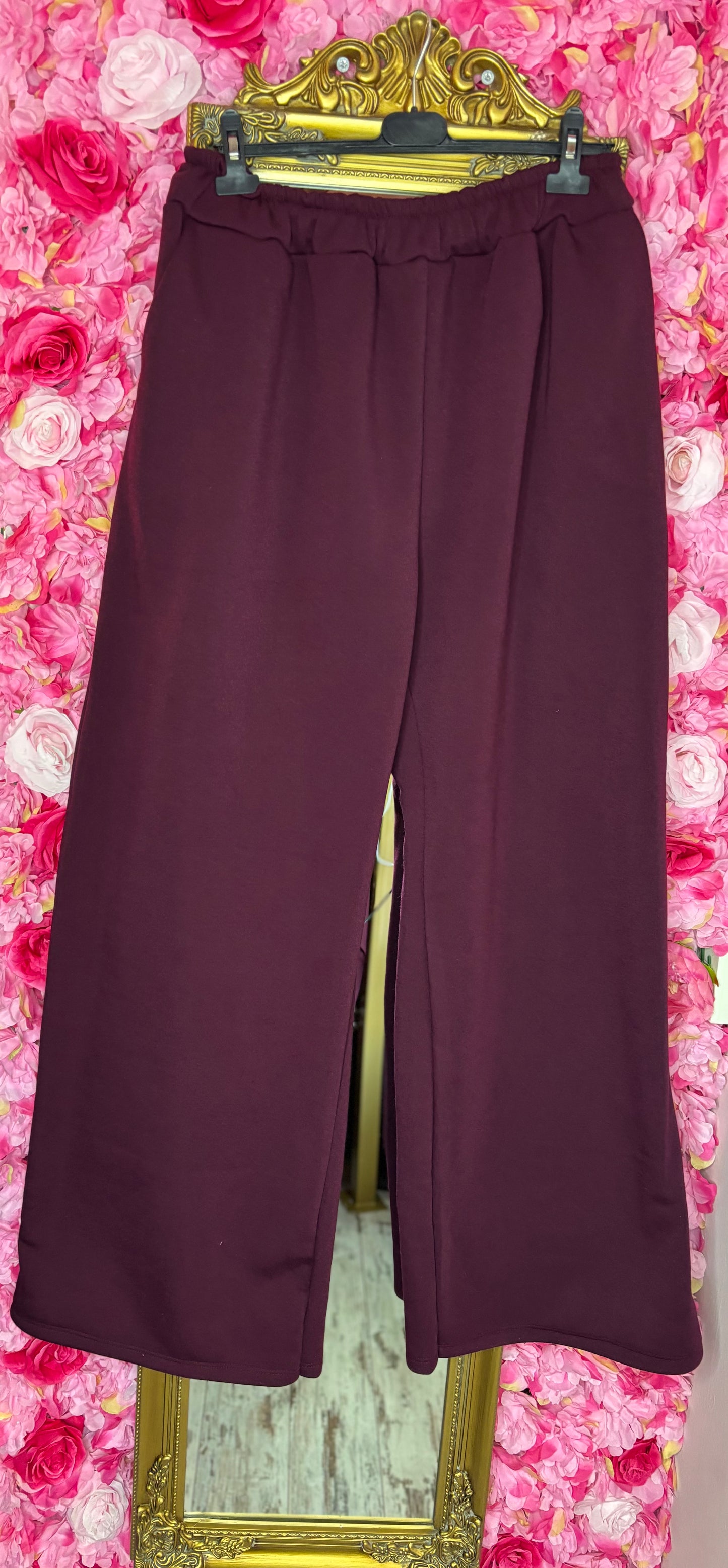 Broek Tall Jogging Bordeaux Plus Size maat 50 t/m 56