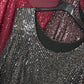 Top Glitter Zwart-Zilver Plus Size Maat 46 t/m 52