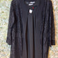 Magna Vest Zwart Kant Plus Size Maat 40-42