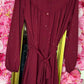 Jurk Perfect Glam Bordeaux Plus Size maat 46 t/m 54