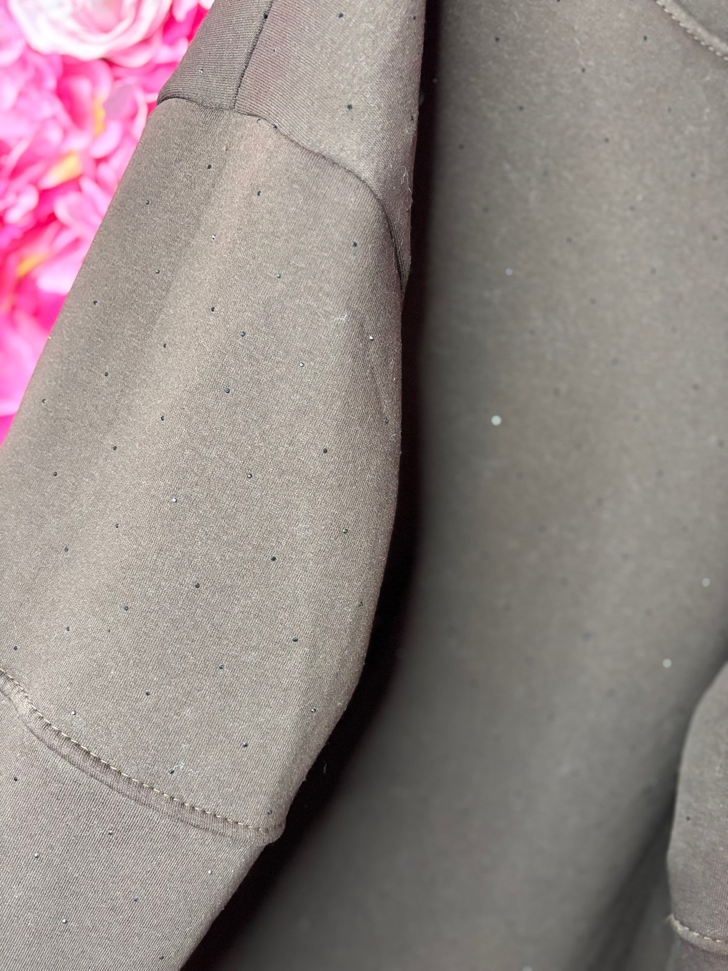 Sweater Strass Bruin Plus Size Maat 44 t/m 52-54