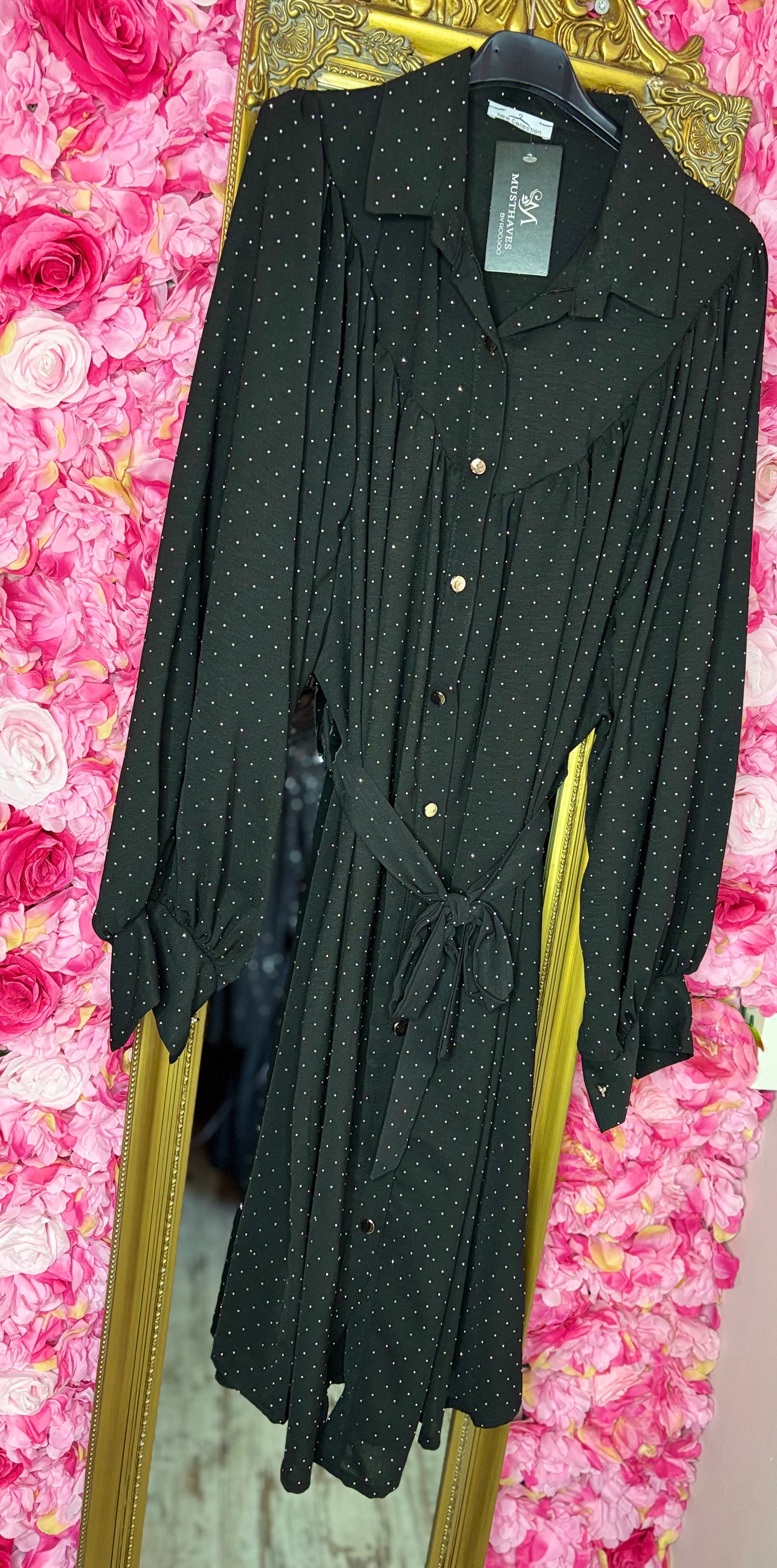 Jurk Chrissy Strass Zilver Plus Size maat 46 t/m 54