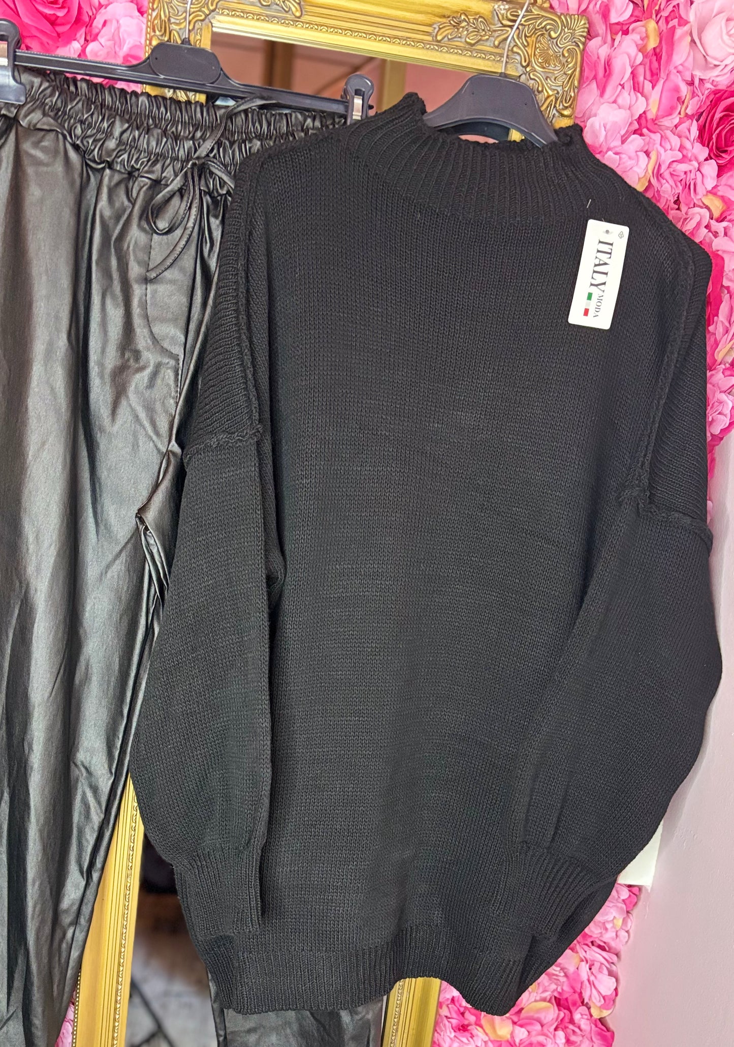 Trui Cozy Zwart Plus Size Maat 46 t/m 54