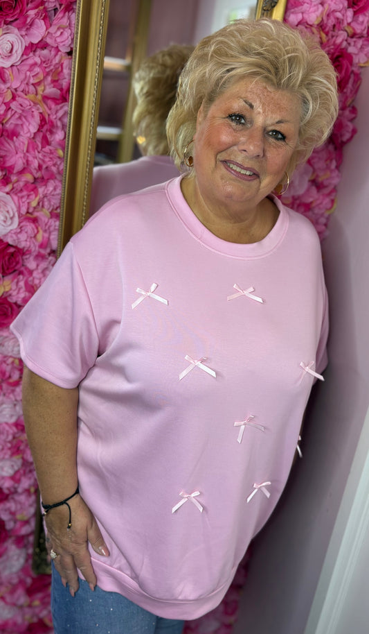 T-shirt Strik Roze Plus Size Maat 48 t/m 54