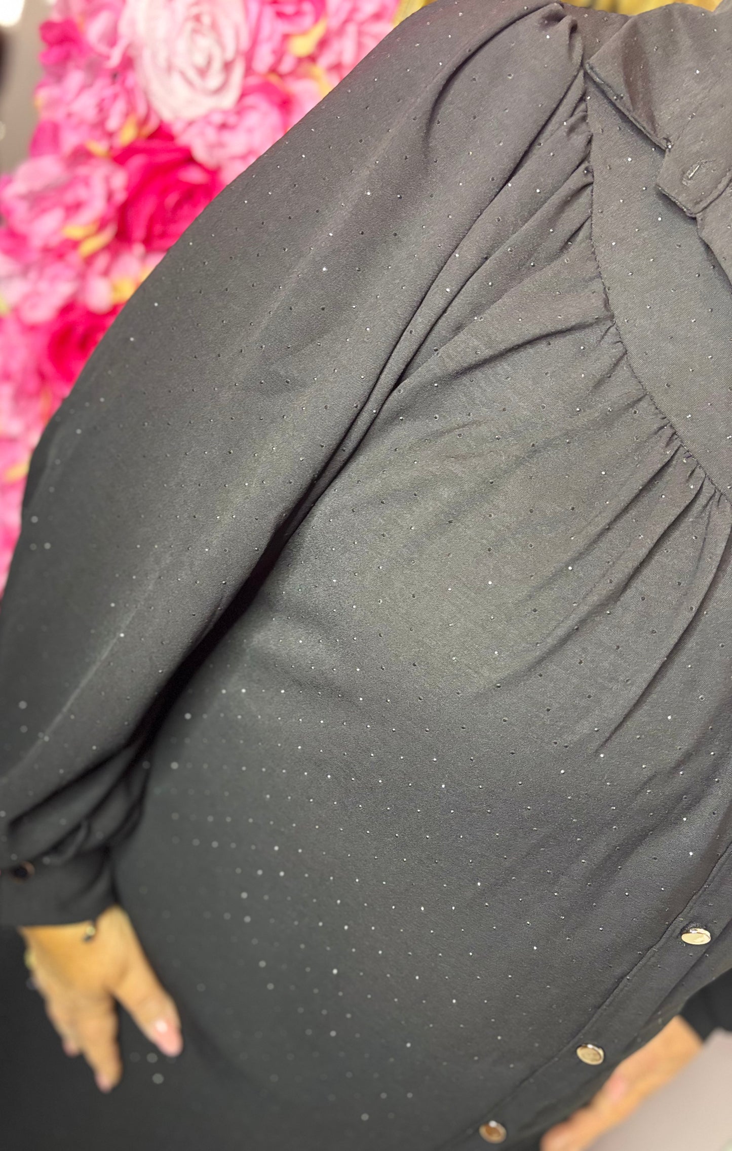 Jurk Chrissy Strass Zwart Plus Size maat 46 t/m 54