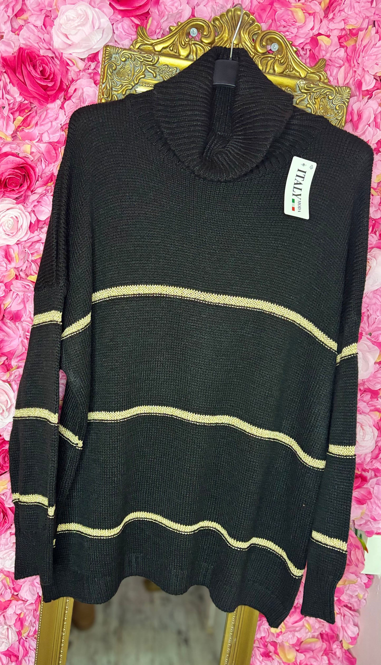 Trui Golden Touch Zwart Plus Size Maat 46 t/m 54