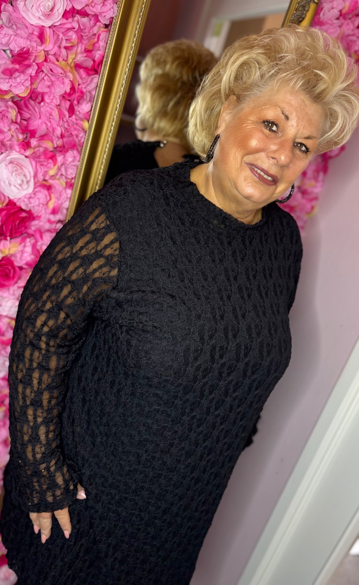 Jurk-Tuniek Yael Zwart Maat 48 t/m 56