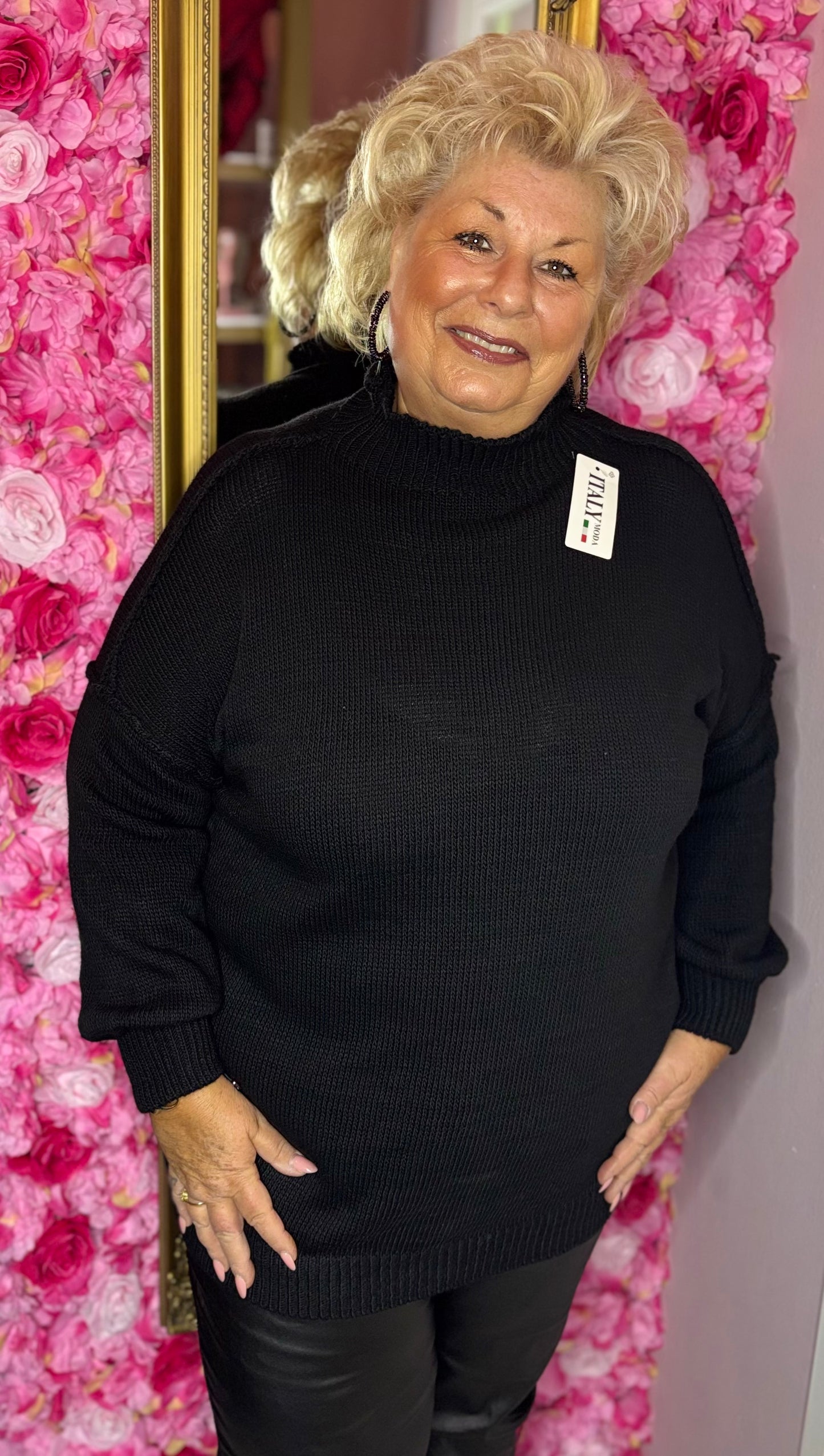 Trui Cozy Zwart Plus Size Maat 46 t/m 54