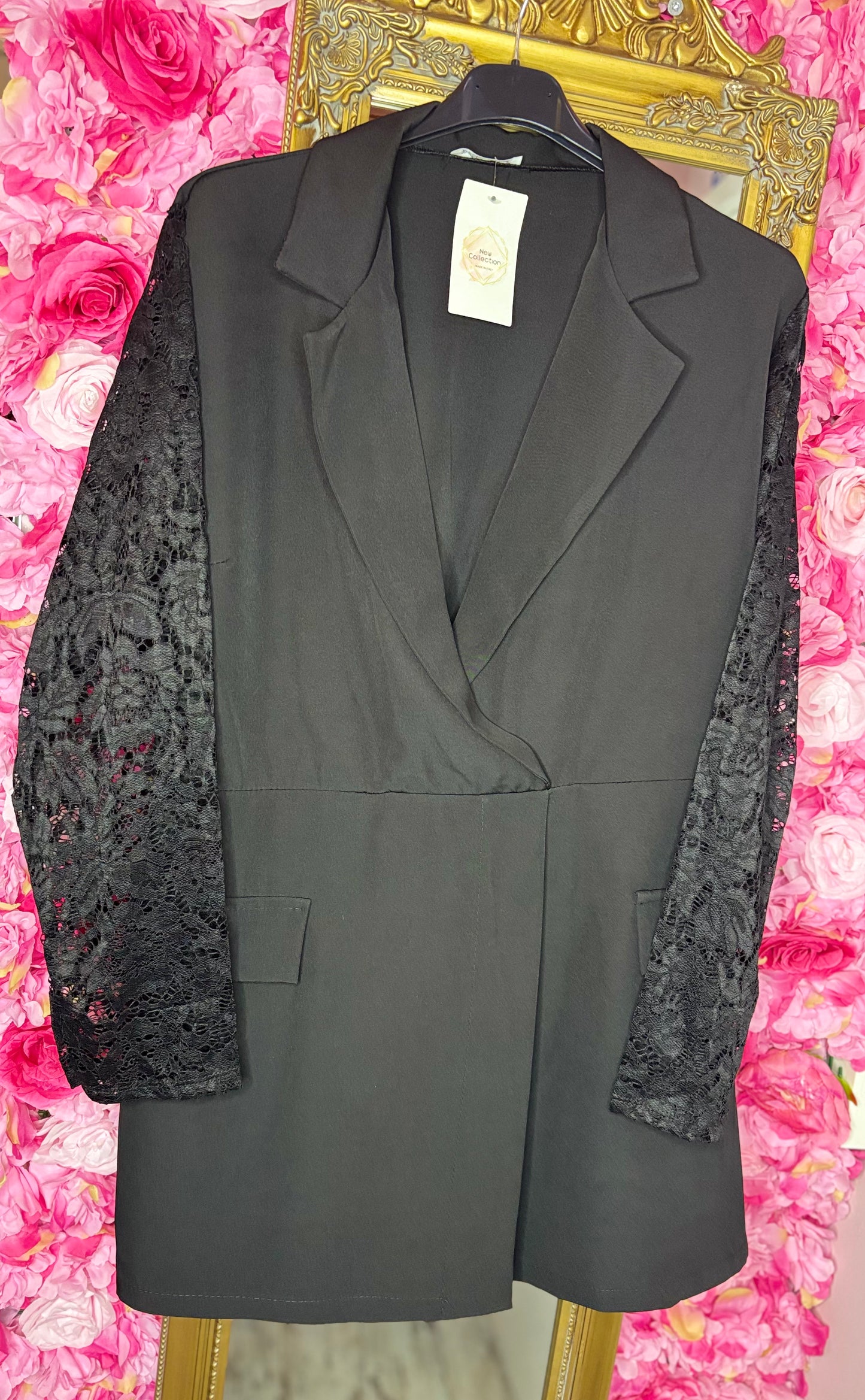 Jumpsuite/Jurk Kant Zwart Plus Size tot maat 46-48