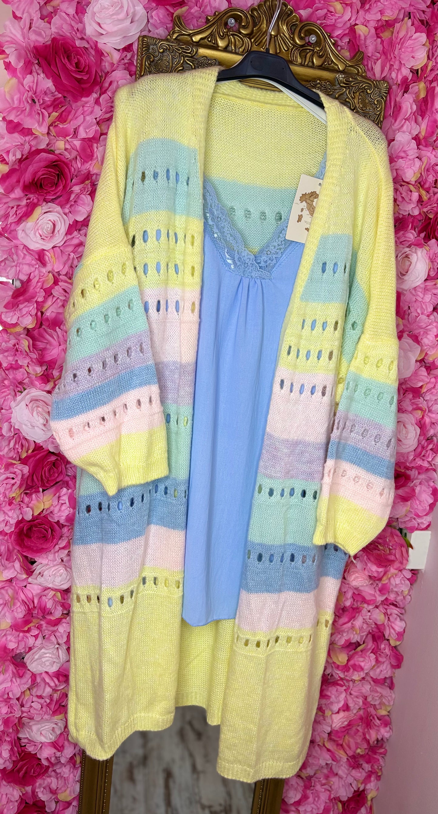 Vest Happy Geel Plus size Maat 46 t/m 54