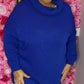 Trui Long Vibe Konings Blauw Plus Size Maat 46 t/m 54-56