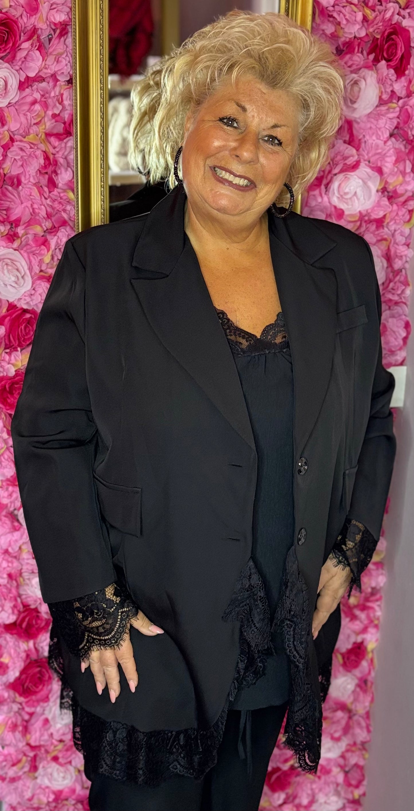 Colbert Kant Zwart Plus size Maat 48 t/m 54-56 (dicht)