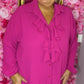 Blouse Bri Fuchsia Plus Size maat 48 t/m 56