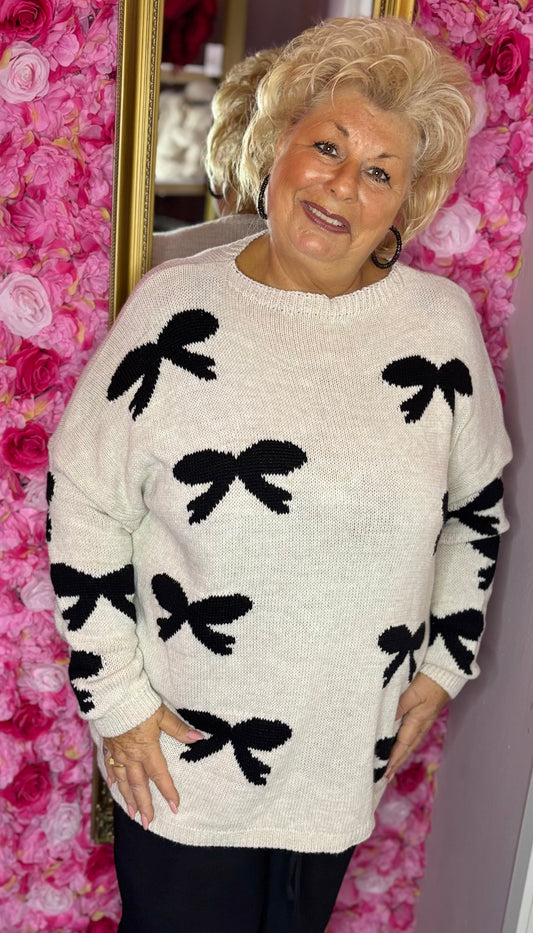 Trui Bowy Creme Plus Size Maat 50 t/m 58