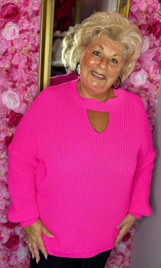 Trui Yaz Fuchsia Plus Size Maat 50 t/m 58