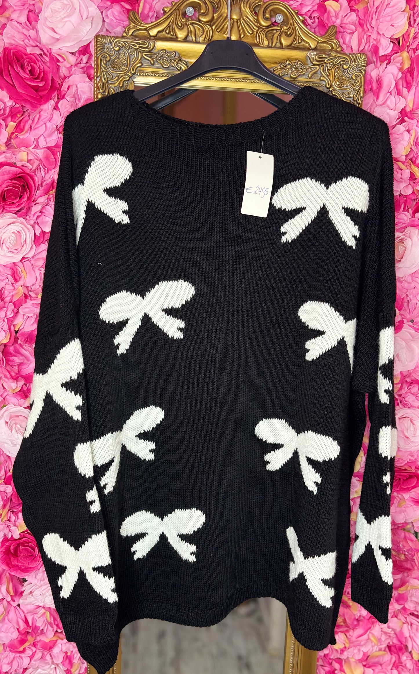 Trui Bowy Zwart Plus Size Maat 50 t/m 58