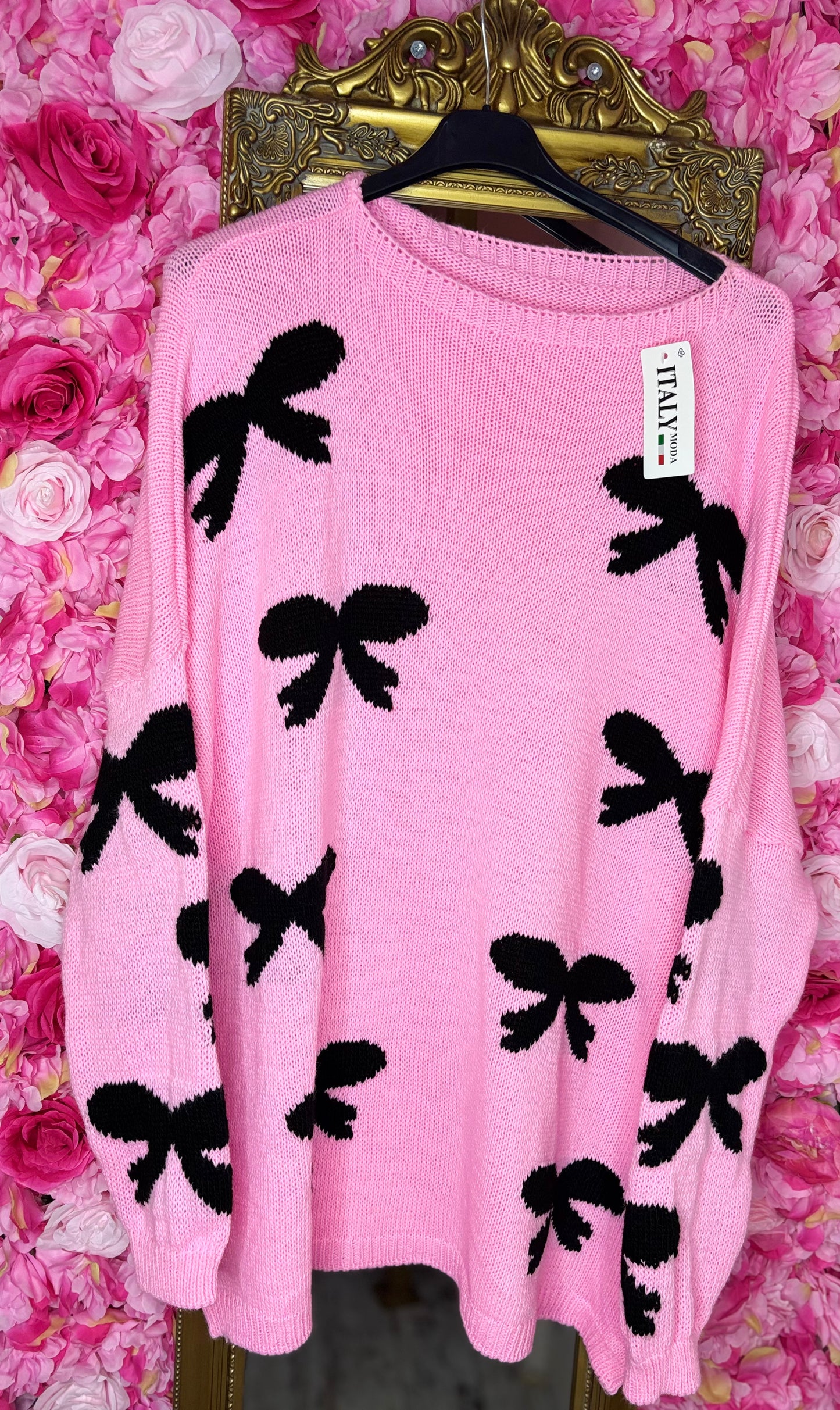 Trui Bowy Roze Plus Size Maat 50 t/m 58