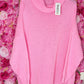 Trui Long Vibe Roze Plus Size Maat 46 t/m 54-56