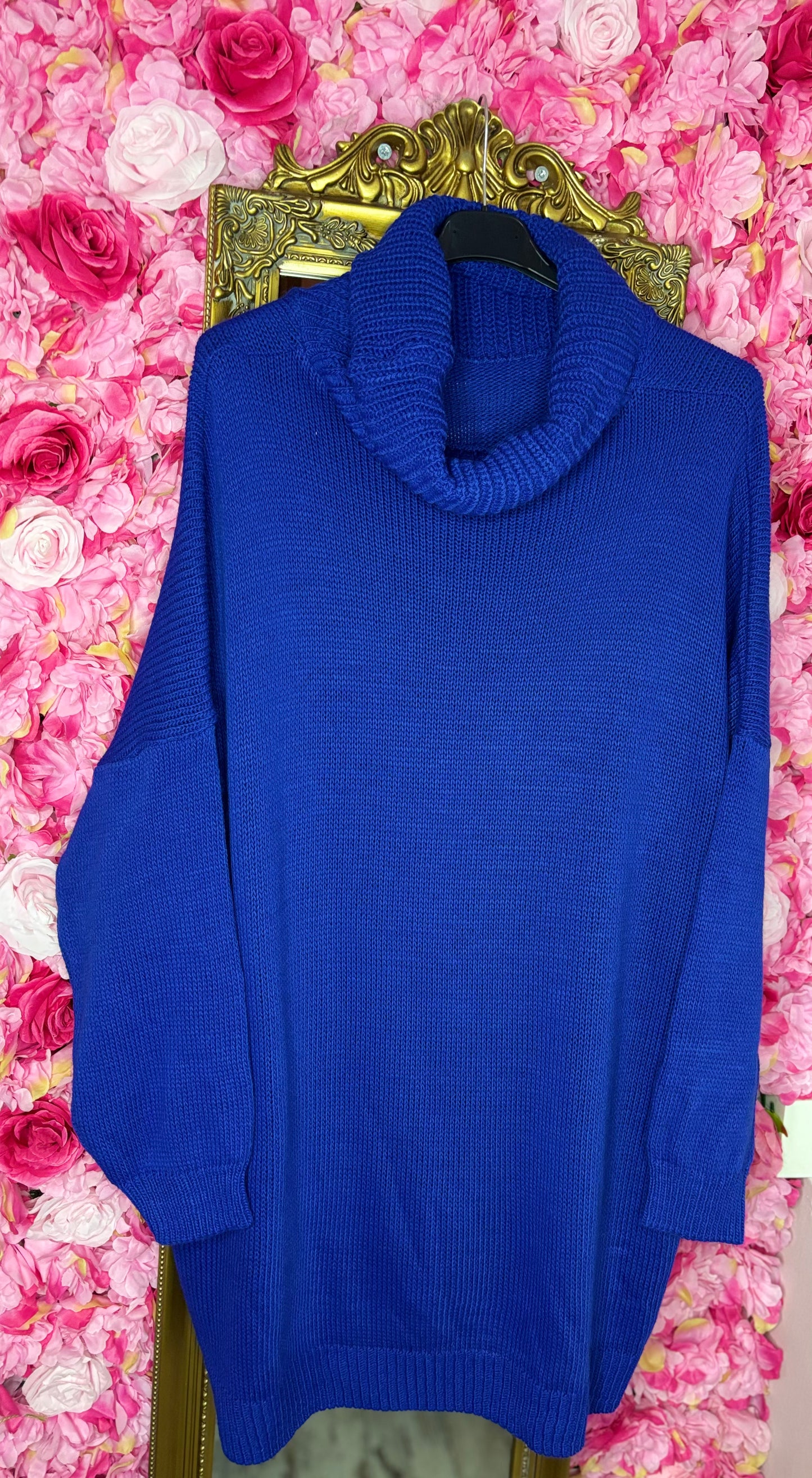 Trui Long Vibe Konings Blauw Plus Size Maat 46 t/m 54-56