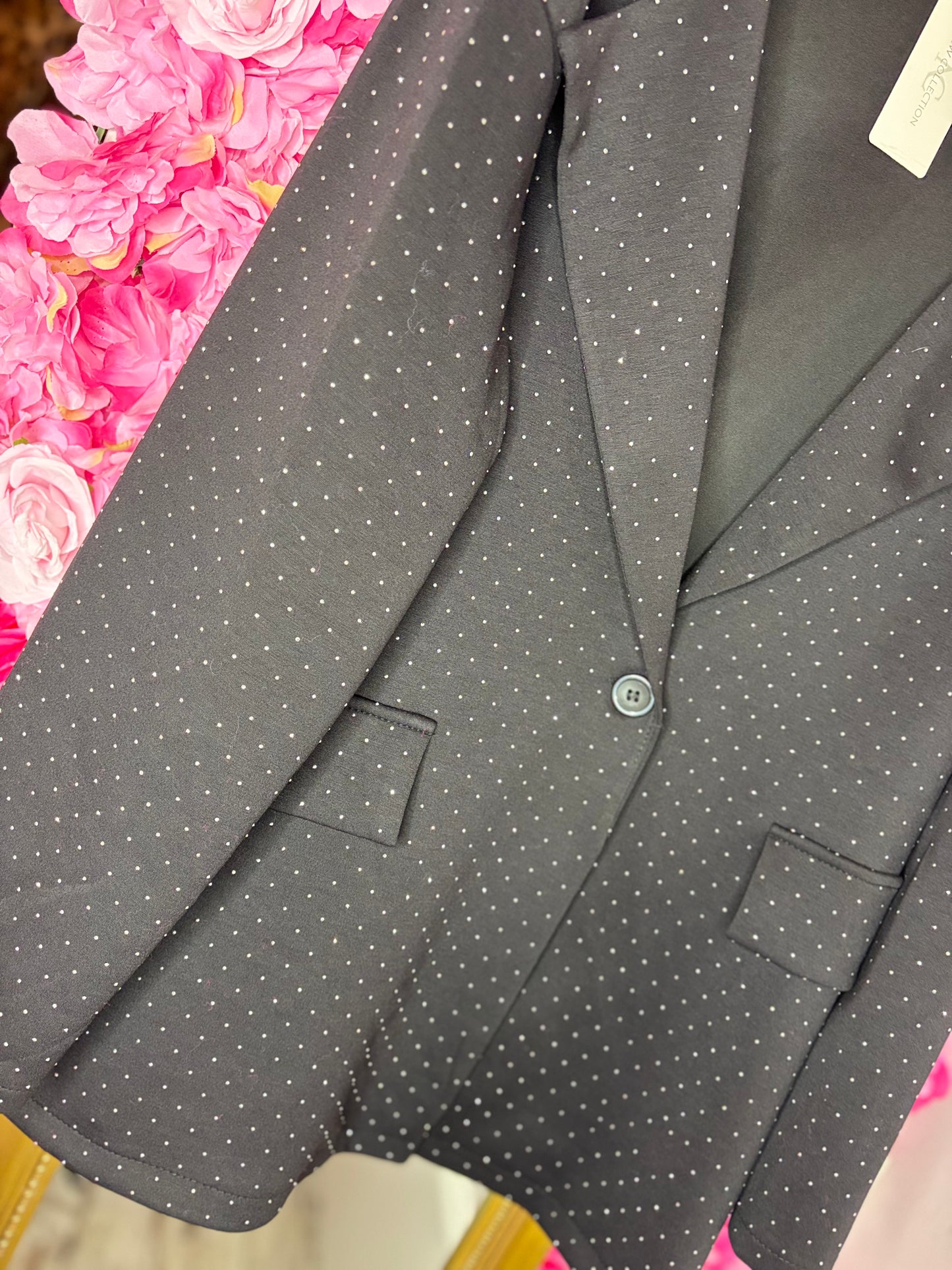 Colbert Sweet Glam Zwart Plus size Maat 48 t/m 54-56 (dicht)