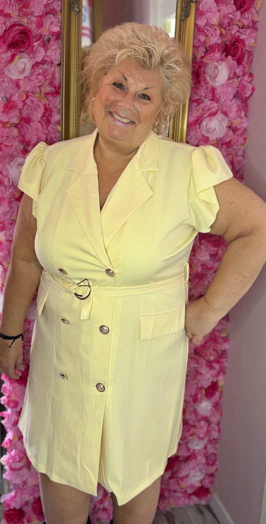 Jurk Classy Geel Maat 44 t/m 50-52