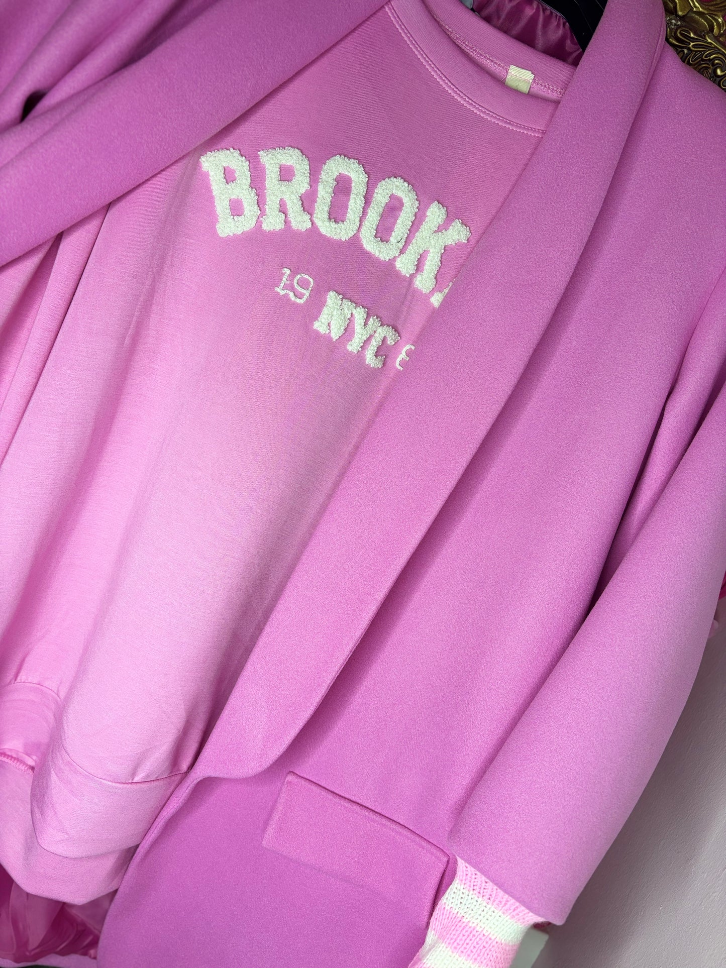 Trui Brooklyn Roze Plus Size Maat 44 t/m 52