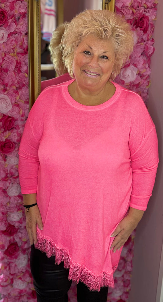 Tuniek Mia Kant Roze Maat 46 t/m 54