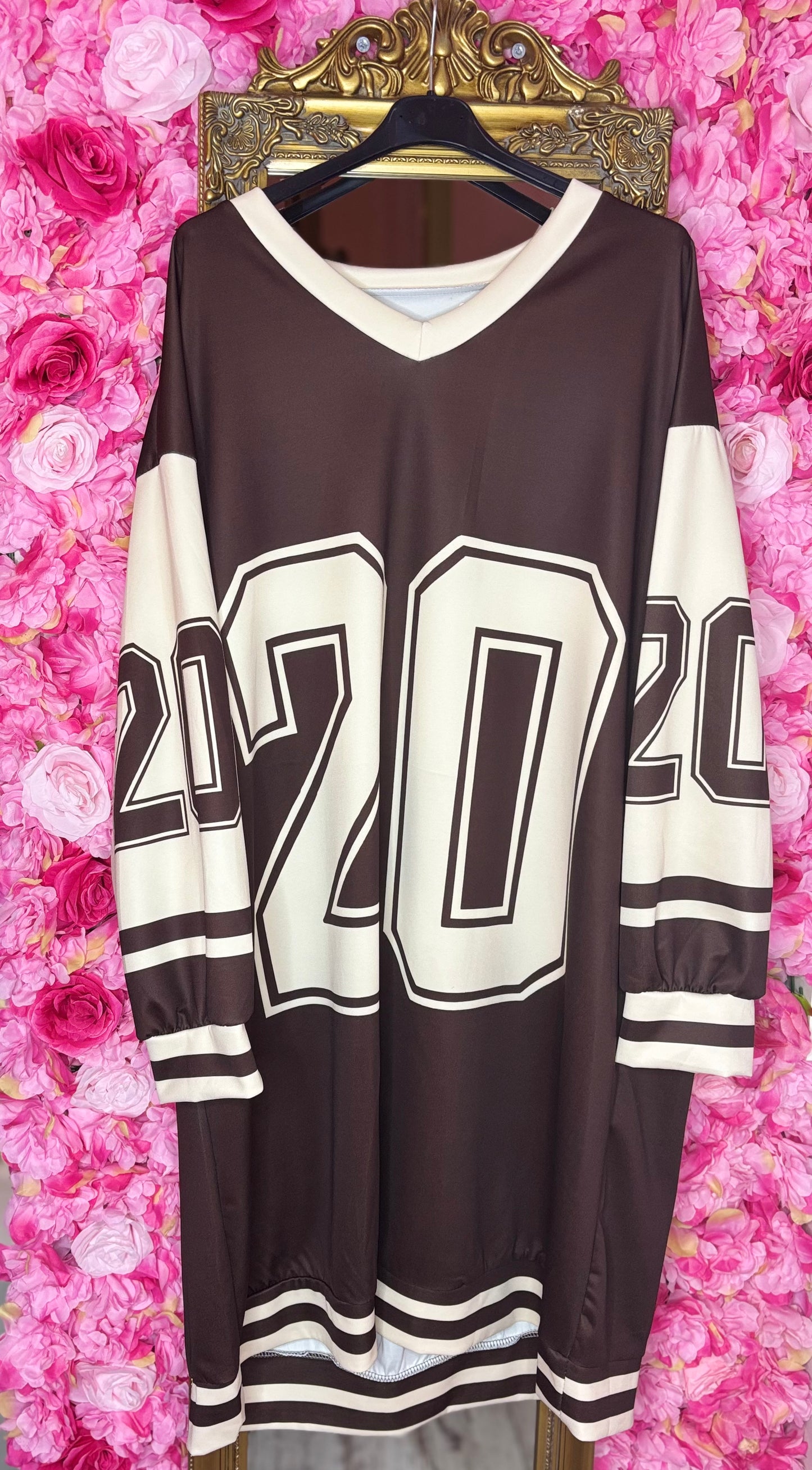 Shirt Long 20 Bruin Plus Size Maat 48 t/m 54-56